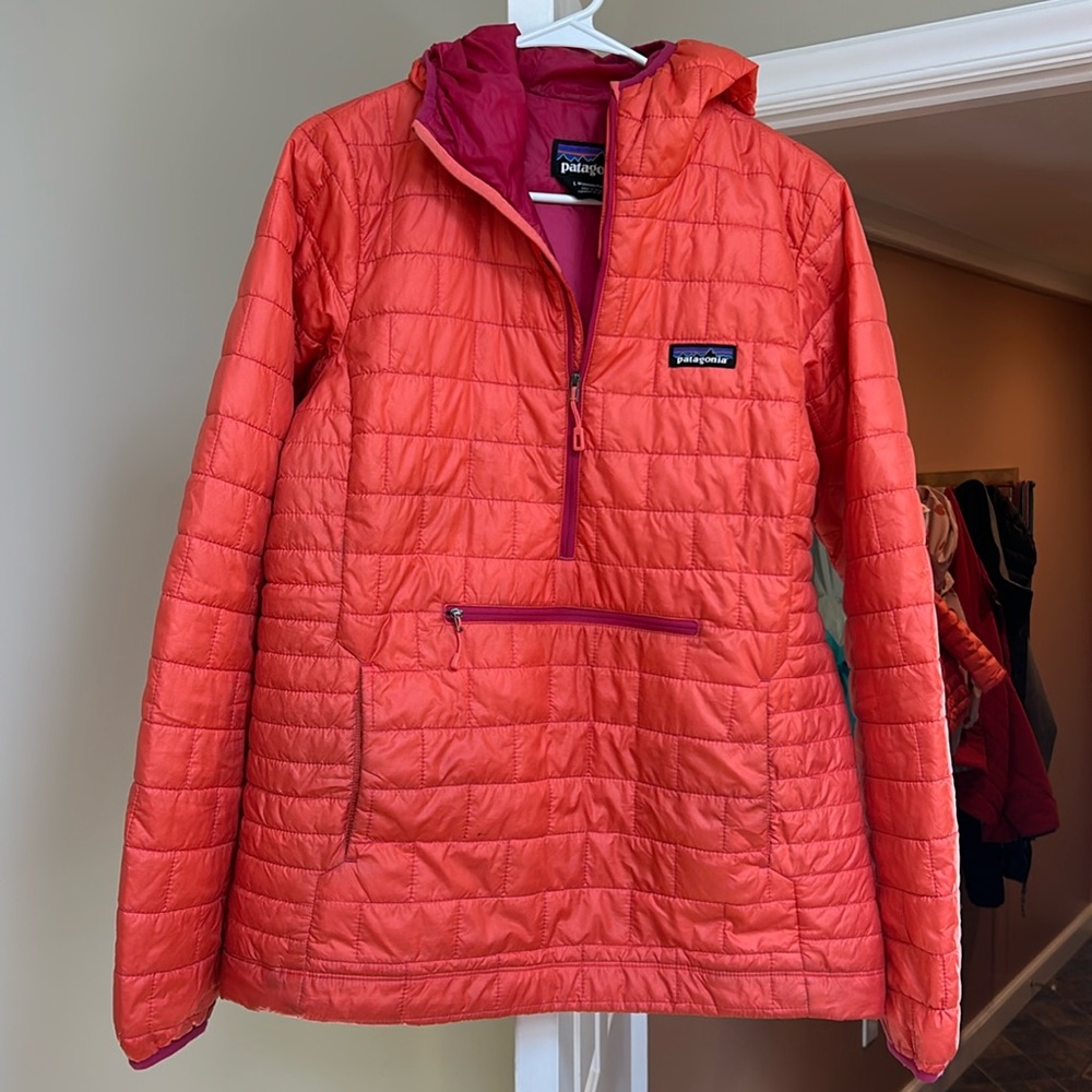 Patagonia nano puff pullover hoodie anorak size L